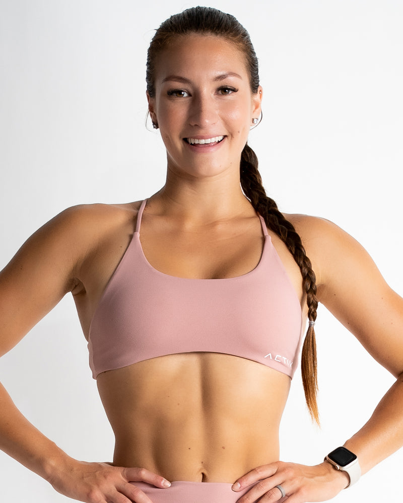 Buy Floret Medium Impact Seamless Sports Bra - Pink at Rs.219 online