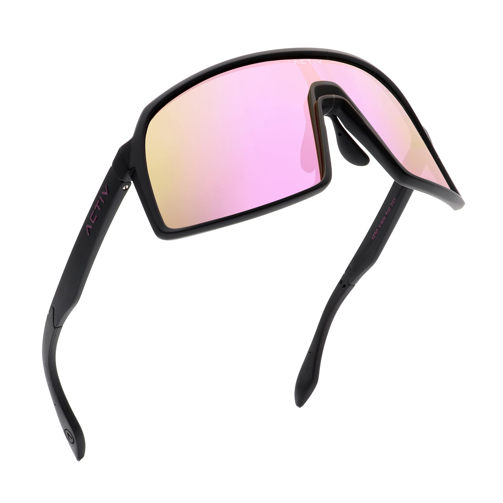 Authentic, adidas Pink Round Sunglasses with black accents & mirrored Lenses Adidas Sport Kaphiros SP0122 26Z - Sunglasses for Men  main image 2