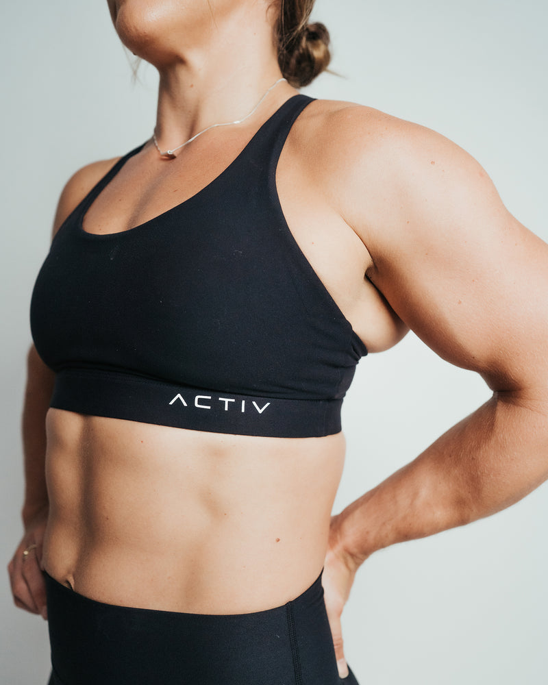 Women's Crossover Sports Bra - Black – ALC // ACTIV Lifestyle Co