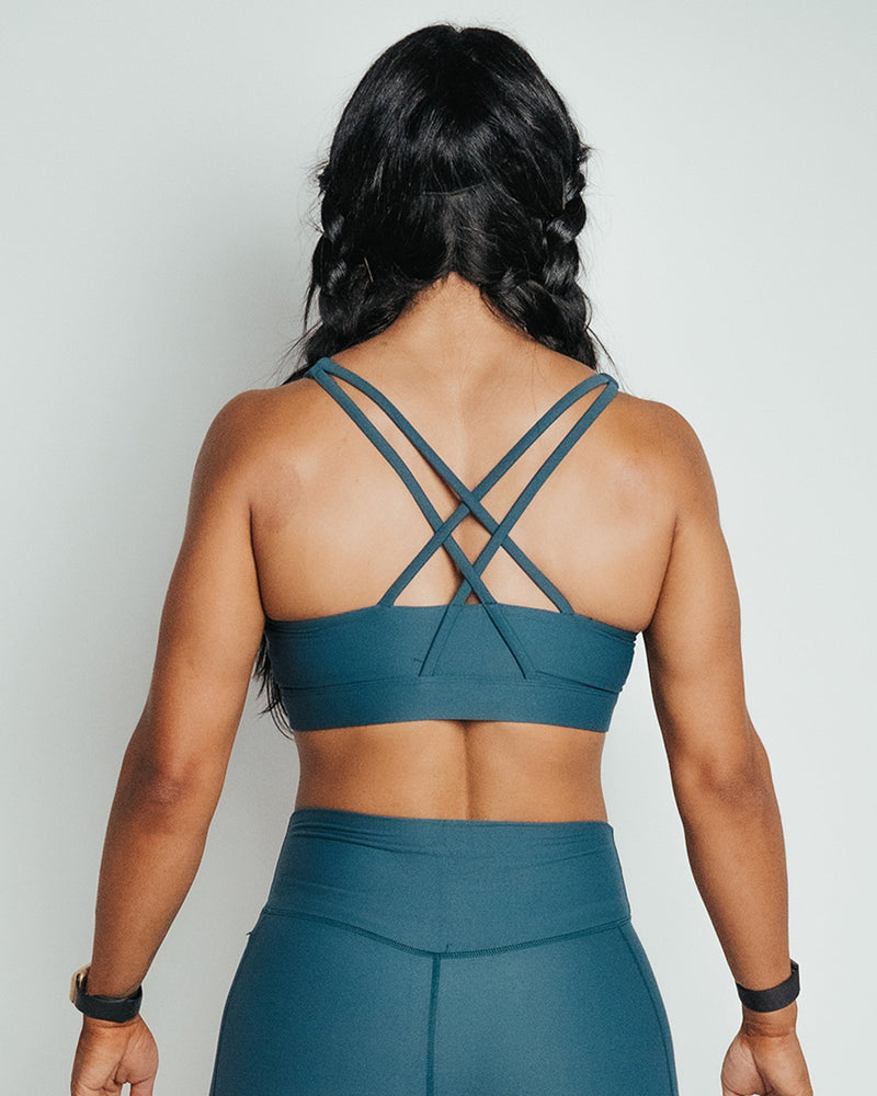 Women's Crossover Sports Bra - Reef Teal – ALC // ACTIV Lifestyle Co