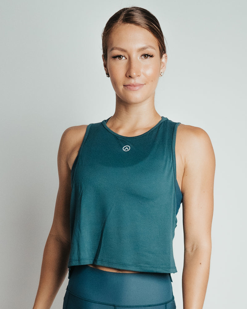 Women's Performance Crop Tank - Reef Teal – ALC // ACTIV Lifestyle Co