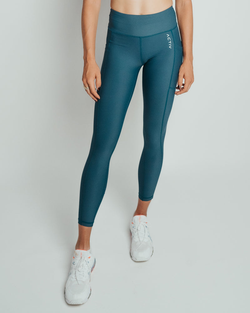 Women's Performance Tight - 7/8 High Rise - Reef Teal – ALC